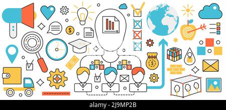development process and social teamwork data Stock Vector Image & Art ...