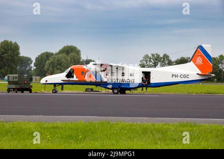 Netherlands Coastguard (Kustwacht) Dornier Do-228-212 patrol plane on the tarmac of Leeuwarden Air Base. June 10, 2016 Stock Photo