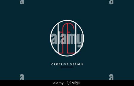 Alphabet Letters OF or FO Icon Logo Vector Stock Vector