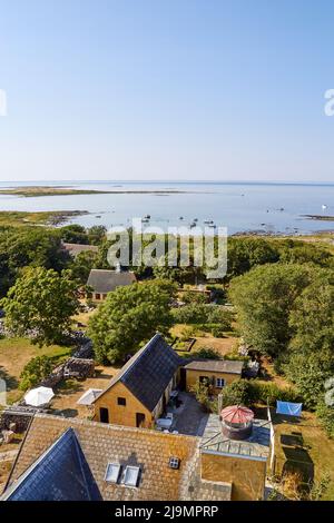 View from Hirsholmene Lighthouse; Hirsholmene, Denmark Stock Photo