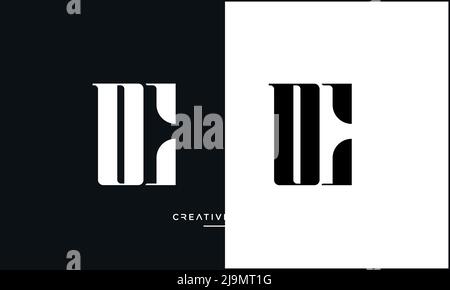 Alphabet Letters OC, CO Abstract Logo Vector Template Stock Vector