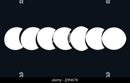 Intersecting, overlapping circles, rings. Stock vector illustration, clip-art graphics Stock Vector