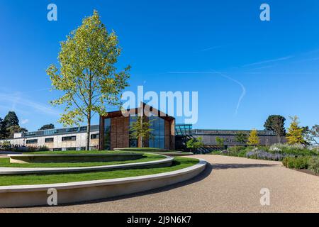 RHS Wisley . May 2022. With Hilltop building in the background Stock Photo