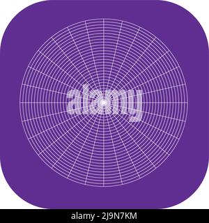 Polar, circular grid, mesh. Pie chart, graph element. Stock vector illustration, clip-art graphics Stock Vector