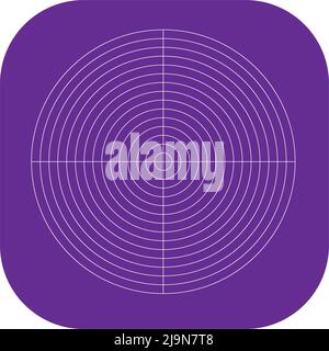 Polar, circular grid, mesh. Pie chart, graph element. Stock vector illustration, clip-art graphics Stock Vector
