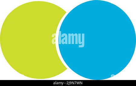 Intersecting, overlapping circles, rings. Stock vector illustration, clip-art graphics Stock Vector