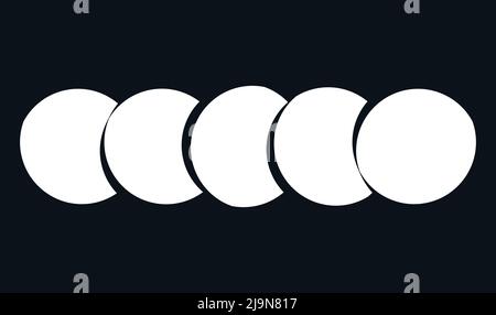 Intersecting, overlapping circles, rings. Stock vector illustration, clip-art graphics Stock Vector