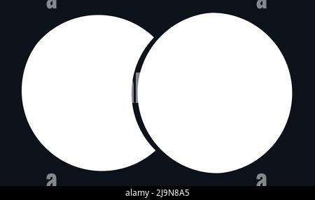 Intersecting, overlapping circles, rings. Stock vector illustration, clip-art graphics Stock Vector