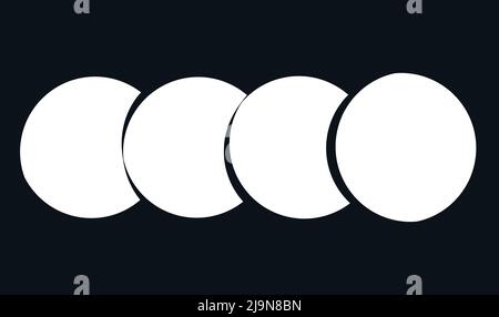 Intersecting, overlapping circles, rings. Stock vector illustration, clip-art graphics Stock Vector