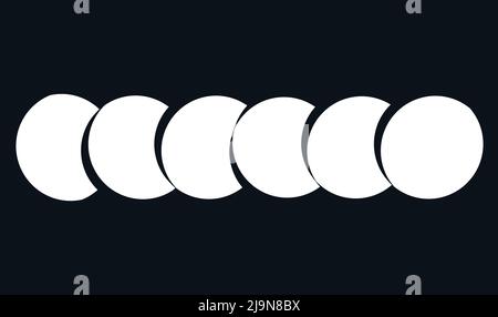 Intersecting, overlapping circles, rings. Stock vector illustration, clip-art graphics Stock Vector