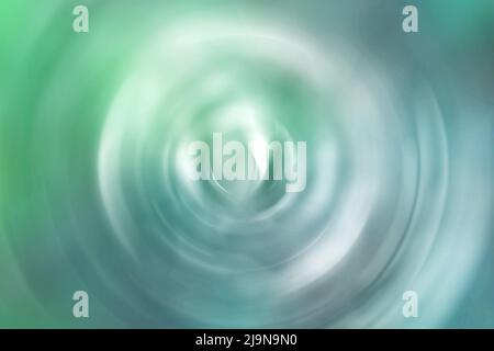Blurred gradient radial motion summer green and blue background. Abstract circular texture Stock Photo