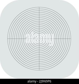 Polar, circular grid, mesh. Pie chart, graph element. Stock vector illustration, clip-art graphics Stock Vector