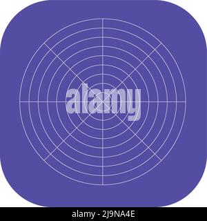 Polar, circular grid, mesh. Pie chart, graph element. Stock vector illustration, clip-art graphics Stock Vector