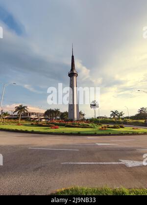 Obelisk estadium Hernan Ramirez Villegas Pereira, Risaralda, Colombia Stock Photo