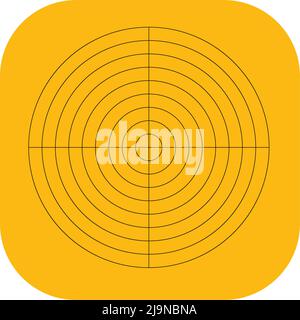 Polar, circular grid, mesh. Pie chart, graph element. Stock vector illustration, clip-art graphics Stock Vector