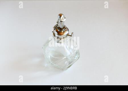 Alcohol burner from a fondue set isolated on white background Stock Photo -  Alamy