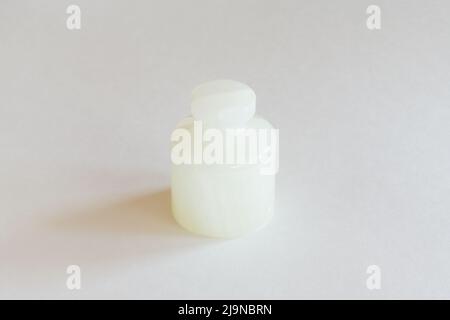 Round onyx box mock up on white background. Stock Photo