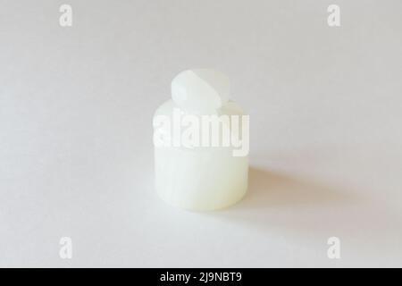 Round onyx box mock up on white background. Stock Photo