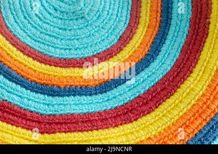 Wayuu Guajiro weaving. Colorful susu bag texture in different shapes ...