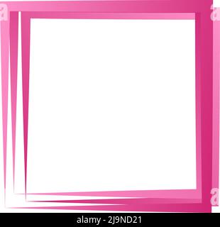 Random square contour frame, border element. Stock vector illustration, clip-art graphics Stock Vector
