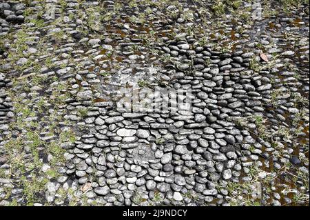 Old stone wall texture background Stock Photo