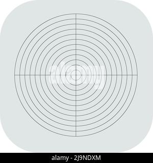 Polar, circular grid, mesh. Pie chart, graph element. Stock vector illustration, clip-art graphics Stock Vector