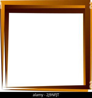 Random square contour frame, border element. Stock vector illustration, clip-art graphics Stock Vector