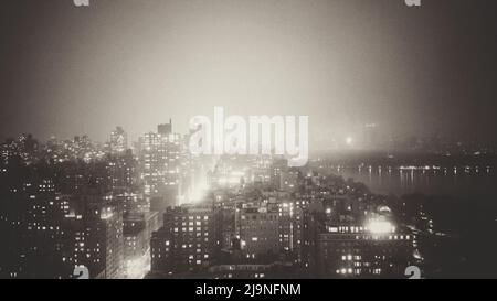 Vintage retro view of New York City Stock Photo