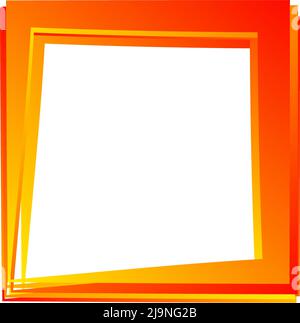 Random square contour frame, border element. Stock vector illustration, clip-art graphics Stock Vector