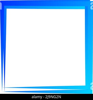 Random square contour frame, border element. Stock vector illustration, clip-art graphics Stock Vector