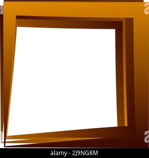 Random square contour frame, border element. Stock vector illustration, clip-art graphics Stock Vector
