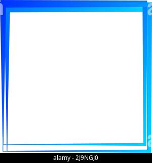 Random square contour frame, border element. Stock vector illustration, clip-art graphics Stock Vector