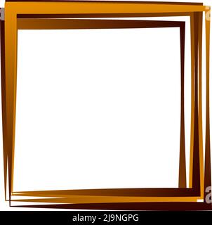 Random square contour frame, border element. Stock vector illustration, clip-art graphics Stock Vector