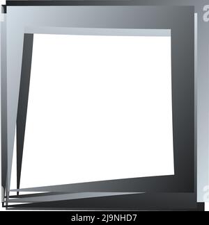 Random square contour frame, border element. Stock vector illustration, clip-art graphics Stock Vector