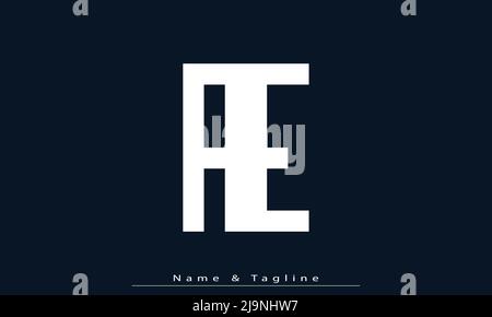 Alphabet letters Initials Monogram logo AE , EA Stock Vector
