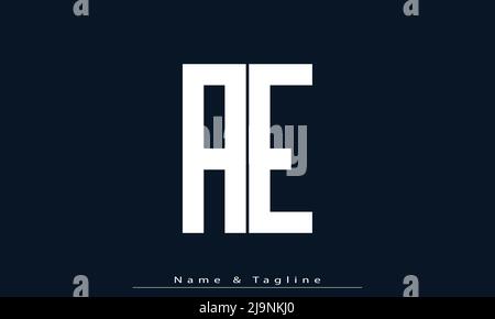 Alphabet letters Initials Monogram logo AE , EA Stock Vector