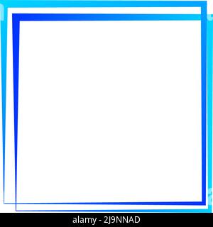Random square contour frame, border element. Stock vector illustration, clip-art graphics Stock Vector