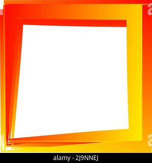 Random square contour frame, border element. Stock vector illustration, clip-art graphics Stock Vector