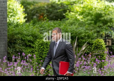 London, UK. 24th May, 2022. Alok Sharma arrives at a cabinet meeting at 10 Downing Street London. The weekly UK cabinet meeting at 10 Downing Street, London UK chaired by the Prime Minister. Credit: SOPA Images Limited/Alamy Live News Stock Photo