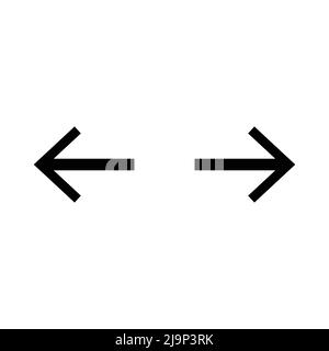 wright arrow and left arrow icon. on white background Stock Vector