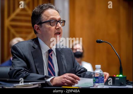 Washington, Vereinigte Staaten. 24th May, 2022. Michael J. Adler appears before a Senate Committee on Foreign Relations hearing for his nomination to be Ambassador to the Republic of South Sudan in the Dirksen Senate Office Building in Washington, DC, Tuesday, May 24, 2022. Credit: Rod Lamkey/CNP/dpa/Alamy Live News Stock Photo