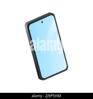 3d Graphic Smartphone on White Background. Vector illustration Stock Vector
