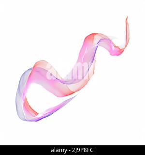 Abstract transparent figure. Aerial flying flame, smoke, bright colored fog. Multicolor Stock Photo