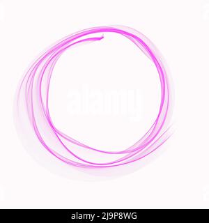 Abstract round transparent figure. Ring of light, veil, smoke. Stock Photo