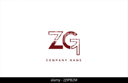 zg, gz alphabets letters logo monogram Stock Vector