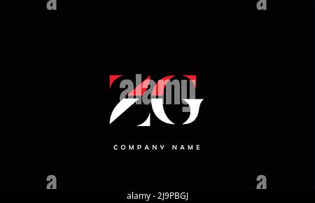 zg, gz alphabets letters logo monogram Stock Vector