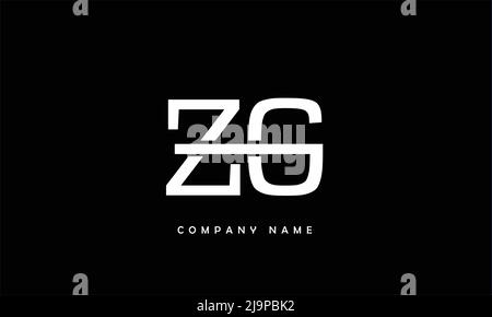 zg, gz alphabets letters logo monogram Stock Vector