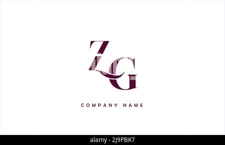 zg, gz alphabets letters logo monogram Stock Vector