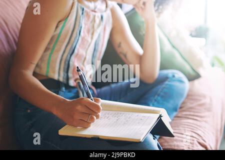 Making daily notes in my diary stock photo Stock Photo