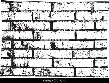 Brick wall, background vector illustration. Stock Vector